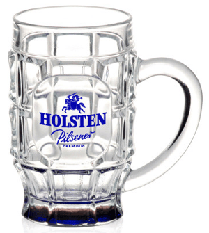 17.75 oz. Dimpled Glass Beer Mugs